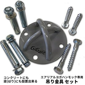 ＼スーパーSALE★P10倍★特別値引！／【送料無料★耐重量250kg】天井 吊り下げ 金具 フック 天井 壁 マウントキット ハンモック チューブトレーニング ハンキングチェアー エアリアルヨガ ヨガハンモック 吊り金具セット 空中ヨガ エクササイズ GiGant 正規代理店