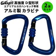 ＼限定クーポン配布中／ 【2個セットDカラビナ】GiGant[公式] 送料無料 28KN D型 アルミ カラビナ スクリ…