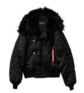 �N�[�|����15%OFF��ALPHA INDUSTRIES �A���t�@�C���_�X�g���[�Y 797-5252027 WAIPER�ʒ� VINTAGE N-2B �t���C�g�W���P�b�g �u���b�N�t�@�[�ySx�z�yT�z