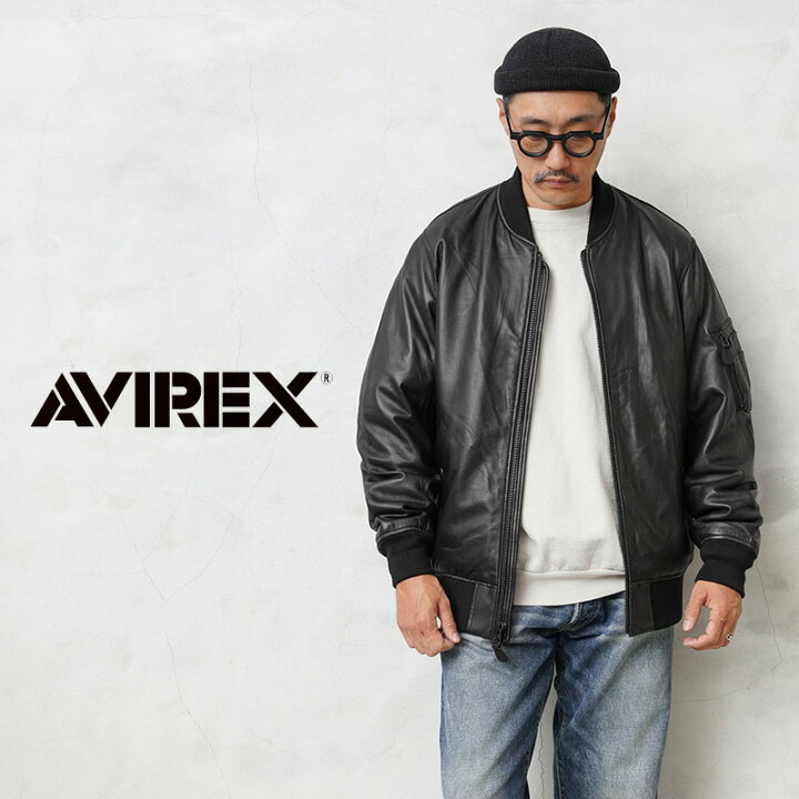 楽天市場】AVIREX アビレックス 6121050 シープスキン レザー MA-1 