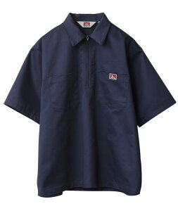 �y�ŒZ���������zBEN DAVIS �x���f�C�r�X ND-26580025 1/2 ZIP S/S SHIRT �n�[�t�W�b�v �V���c�y�N�[�|���ΏۊO�z�yT�z