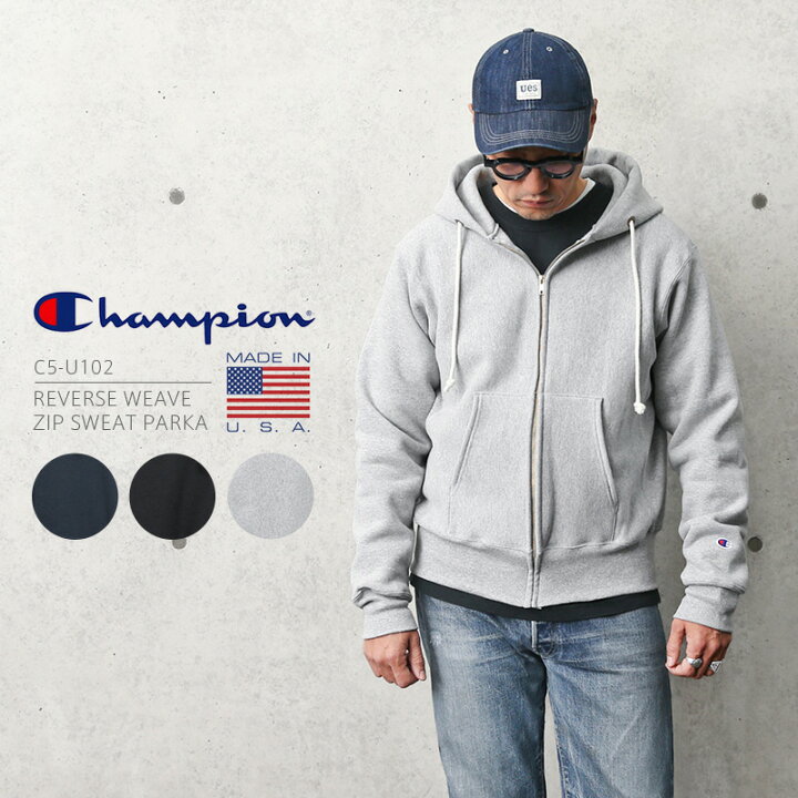 楽天市場 クーポン利用で15 Off Champion チャンピオン C5 U102 リバースウィーブ ジップアップ スウェットパーカー 12 5 Oz 赤タグ Made In Usa T ミリタリーwaiper 楽天市場店