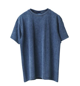 クーポンで最大15%OFF★【あす楽】Good On グッドオン GOST-701IS S/S クルーネックTシャツ INDIGO SHAVE 日本製【Sx】【T】｜メンズ トップス 半袖 米綿 USAコットン アメカジ 無地 ブランド おしゃれ インディゴ染め 大きいサイズ ブルー