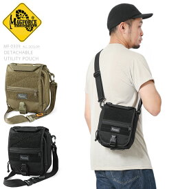 クーポンで最大18%OFF★MAGFORCE マグフォース MF-0339 DETACHABLE UTILITY POUCH ショルダーポーチ / ショルダーバッグ【T】｜メンズ 肩掛け 斜めがけ ミリタリー 黒 50代 60代 かっこいい 小さめ ブランド おしゃれ