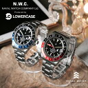 【最短即日発送】NAVAL WATCH ナバルウォッチ Produced By LOWERCASE GMT 3連メタルバンド リストウォッチ（腕時計）日本製【クーポン対象外】【T】｜メンズ ダイバーズウオッチ 防水 仕事 ビジネス カジュアル フォーマル ブランド プレゼント おしゃれ