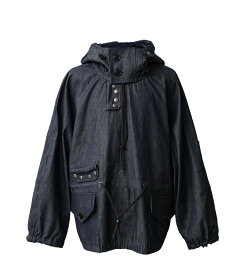 【あす楽】★WAIPER.inc WA-SMOCK-D ROYAL NAVY SMOCK PARKA（スモックパーカ）MADE FROM”OKAYAMA DENIM” 日本製【T】｜デニムジャケット デニムプルオーバー ロイヤルネイビー メンズ アウター イギリス軍【クーポン対象外】