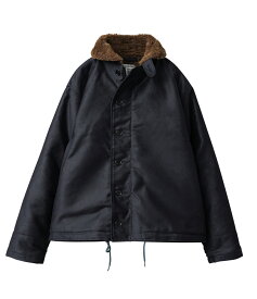 WAIPER.inc 忠実復刻 米軍 U.S.NAVY N-1 デッキジャケット 前期型 NAVY アルパカライニング 日本製【WP125】【クーポン対象外】【T】｜メンズ アウター ミリタリー 大きいサイズ ブルゾン ネイビー カジュアル ブランド おしゃれ
