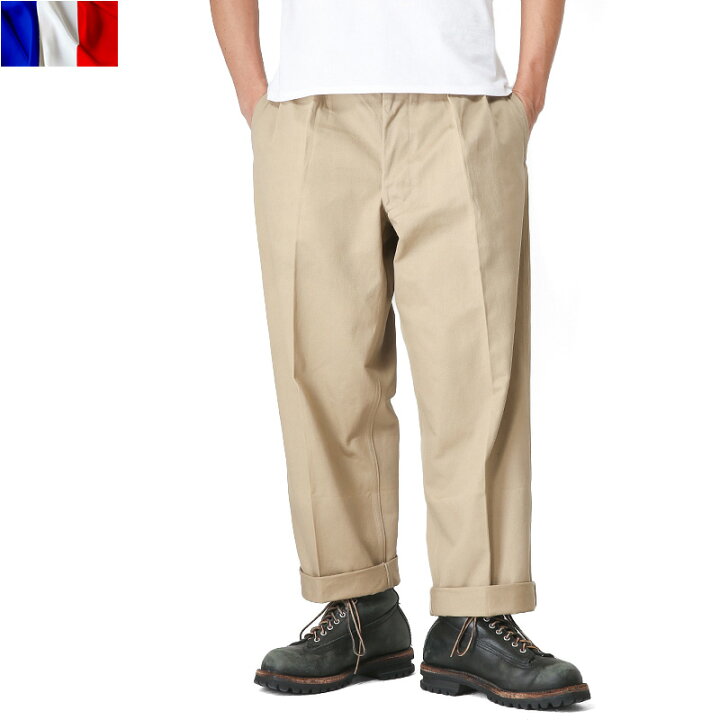 楽天市場】実物 新品 フランス軍 1950〜60年代 M-52 ヴィンテージ ツータック チノトラウザー(裾未処理)【クーポン対象外】/ 2タック プリーツ ワイドパンツ テーパード 大きいサイズ ゆったり 太い ミリタリー メンズ #francevintagechino【T】 : ミリタリーWAIPER ... 楽天市場】実物 新品 フランス軍 1950〜60年代 M-52 ヴィンテージ ツータック チノトラウザー(裾未処理)【クーポン対象外】/ 2タック プリーツ ワイドパンツ テーパード 大きいサイズ ゆったり 太い ミリタリー メンズ #francevintagechino【T】 : ミリタリーWAIPER ...