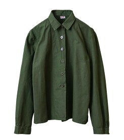 実物 USED スウェーデン軍 レディース M-70 ロングスリーブ フィールド シャツ【クーポン対象外】【I】｜トップス 長袖シャツ カーキ オリーブ グリーン ミリタリー ヴィンテージ 古着 ファッション おしゃれ かわいい