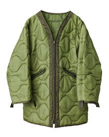 WAIPER.inc 実物 新品 デッドストック 米軍 リメイク ナイトデザートカモ パーカー用ライナー ZIP＆POCKETS キルティング ジャケット【I】｜メンズ アウター 大きいサイズ ミリタリー カーキ 中綿 防寒 保温 ブランド 古着 おしゃれ