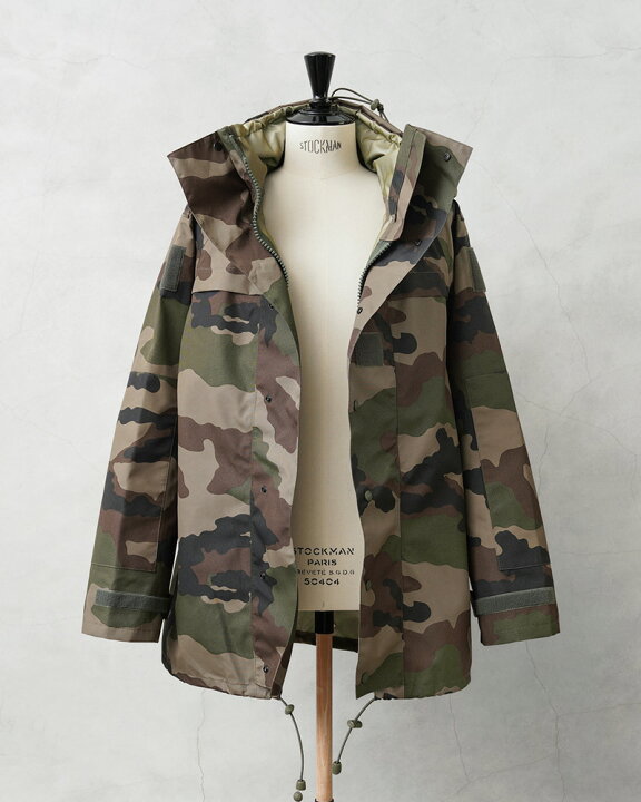 代引可 実物USEDフランス軍CCECAMOWATERPROOFフィールドパーカ