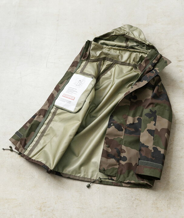 代引可 実物USEDフランス軍CCECAMOWATERPROOFフィールドパーカ