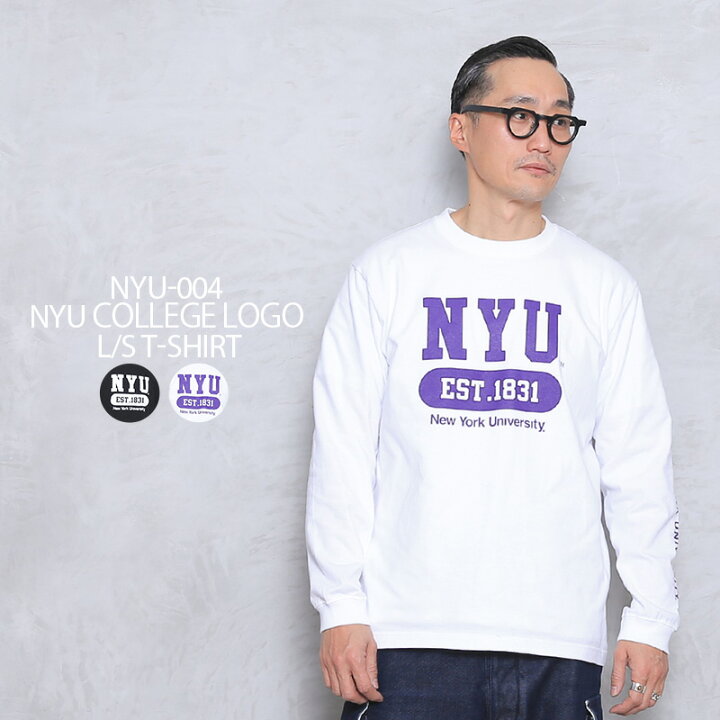 楽天市場】NYU-004 NYU logo ロングスリーブ Tシャツ【T】【クーポン 
