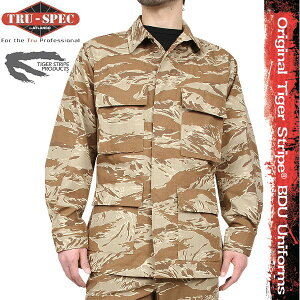 ��TRU-SPEC �g�D���[�X�y�b�N �ČRBDU Desert Tiger Stripe �W���P�b�g �I���W�i�� �f�U�[�g�^�C�K�[�X�g���C�v�̕��� ���ɕ��͋C���Q ���G�肪�ǂ��z�����ɕx�񂾃R�b�g��100�����n�sWIP03�t�y�N�[