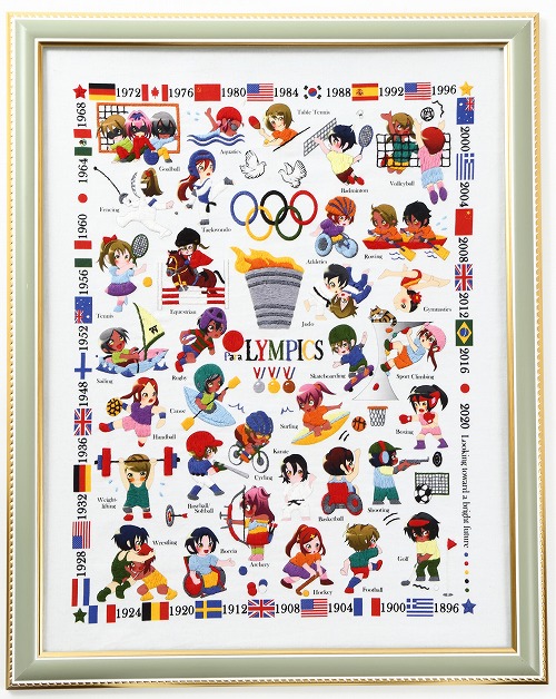 さぁ 購入 2020 いよいよ オリンピックです Ｗｉｑｕａオリジナル 大型刺繍キット 出来上がり寸法 オリンピック タテ約５０ｃｍｘヨコ約４０ｃｍ パラリンピック