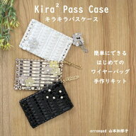 キラキラ　パスケース　ワイヤーバッグ　キット　動画付き。サイズW11cm×H7cm。ラメルヘンテープキット…