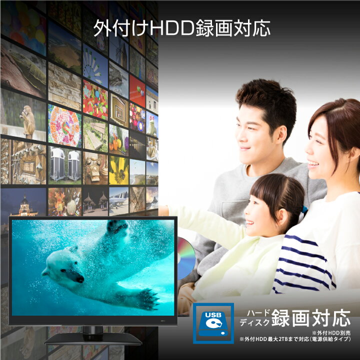 楽天市場】16V型 HD 液晶テレビ 2.0倍速再生 DVDプレーヤー内蔵 地デジ 
