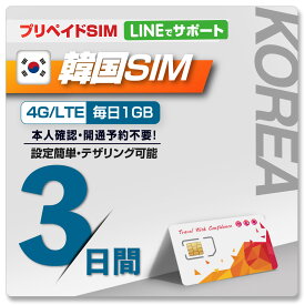 【WISE SIM/ PLUS TO GO! 】韓国プリペイドSIM 開通予約不要！ 利用日数 3日 データ容量毎日1GB データ通信専用SIM 4G・3G ローミングSIM SIMピン付 prepaid sim korea travel with sim pin ※galaxy端末では利用不可
