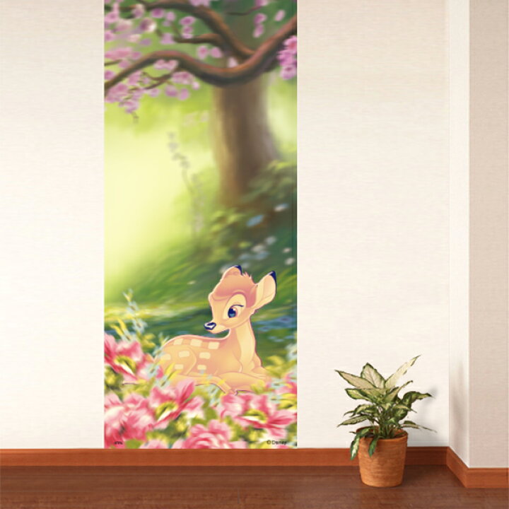 楽天市場 送料無料 アサヒペン ディズニープリンセス壁紙 バンビ 1枚入 幅91cm 長さ260cm Ntlp 008w ワイズライフ