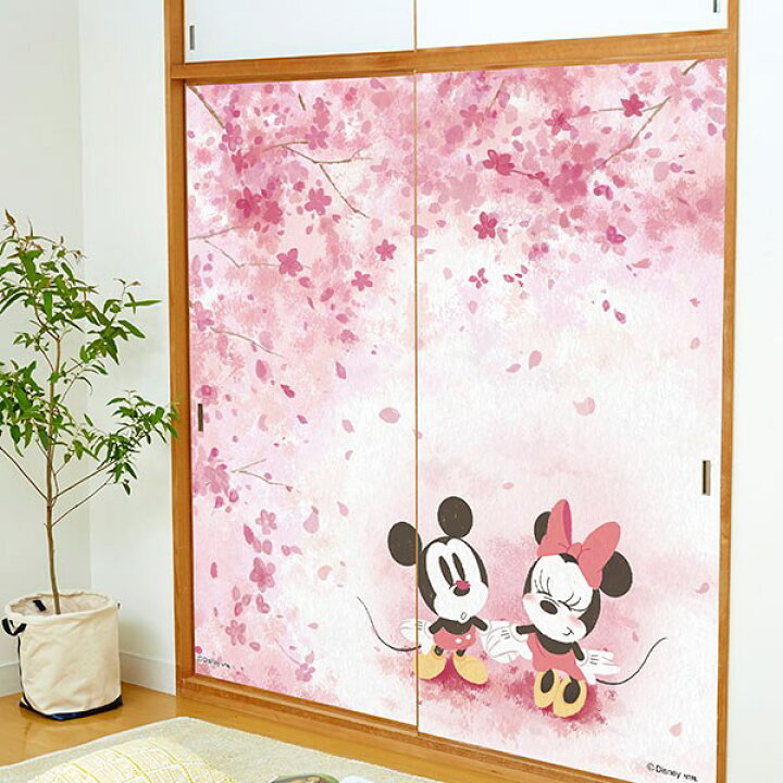 楽天市場】襖紙 ディズニー ミッキー&ミニー 春 幅92cm×長さ182cm 2枚 