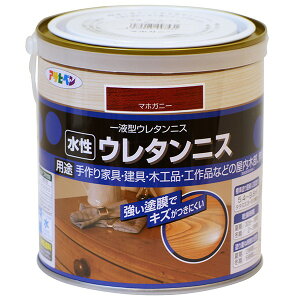 ニス 水性ウレタンニス 0.7L マホガニー アサヒペン ウレタンニス 水性 水性ニス フローリング ニス 木工ニス フローリングニス 木材塗料 工作 家具