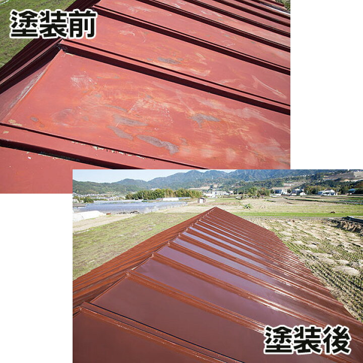 楽天市場】塗料 油性高耐久アクリルトタン用α 3kg 新茶 アサヒペン 
