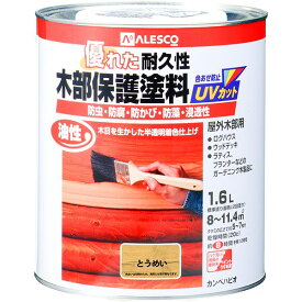 塗料 油性木部保護塗料 1.6L とうめい カンペハピオ ペンキ 油性 油性塗料 防腐剤 木材 ウッドデッキ 塗料 UVカット 防虫 防カビ 防藻 屋外 木部 保護