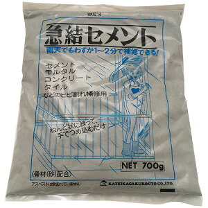 セメント 急結セメント グレー 700g 家庭化学 セメント 補修 モルタル ブロック レンガ 庭 花壇ブロック ブロックコンクリート タイル ひび割れ M1