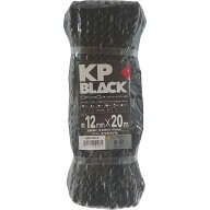 ロープ ブラックKPトラックロープ 約12mm×20m TRBK-5 ユタカメイク ロープ 荷造り紐 カラーロープ ポリ…
