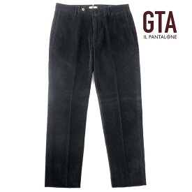 【50%OFF】GTA / ジーティーアー｜コットン太畝コーデュロイノープリーツパンツ(800G JP)｜（ダークネイビー）｜ 秋冬 ボトムス スラックス コーデュロイパンツ 無地 メンズ イタリア アウトレット