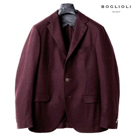 【60%OFF】BOGLIOLI / ボリオリ｜ウールナイロンシルクフランネル3Bジャケット(HAMPTON)｜（ボルドー）｜ 秋冬 ハンプトン ブレザー ウールジャケット メンズ イタリア アウトレット