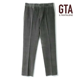 【45%OFF】GTA / ジーティーアー｜コットンレーヨンストレッチピーチスキンノープリーツテーパードパンツ(800RE/28481)｜（グレー）｜ 秋冬 ボトムス スラックス テーパードパンツ コットン モダール メンズ イタリア アウトレット