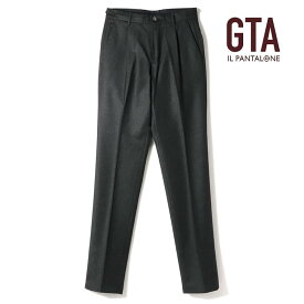 【45%OFF】GTA / ジーティーアー｜ウールサキソニードローコード付き1プリーツパンツ(HERRICK JOG/17385)｜（ダークグレー）｜ 秋冬 エリック ボトムス スラックス イージーパンツ ヴァージンウール メンズ イタリア アウトレット