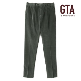 【45%OFF】GTA / ジーティーアー｜製品染めリヨセルコットンストレッチ細畝コーデュロイノープリーツスリムテーパードパンツ(800 SL/28490)｜（ダークグレー）｜ 秋冬 コーデュロイパンツ ボトムス スラックス メンズ イタリア アウトレット