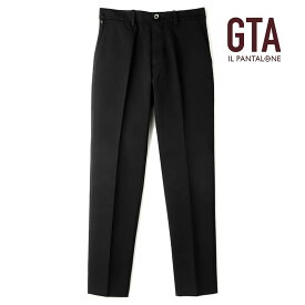 【45%OFF】GTA / ジーティーアー｜レーヨンナイロンシルケットジャージー1プリーツワイドテーパードドローコードパンツ(NEW PAUL/27932)｜（ブラック）｜ 秋冬 ジャージーパンツ スラックス イージーパンツ メンズ イタリア アウトレット