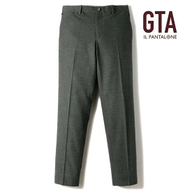 【45%OFF】GTA / ジーティーアーポリエステルレーヨンストレッチフランネルノープリーツテーパードドローコードパンツ(DAVIDE/90014)（ミディアムグレー）/ 秋冬 フランネル ボトムス スラックス イージーパンツ メンズ イタリア アウトレット