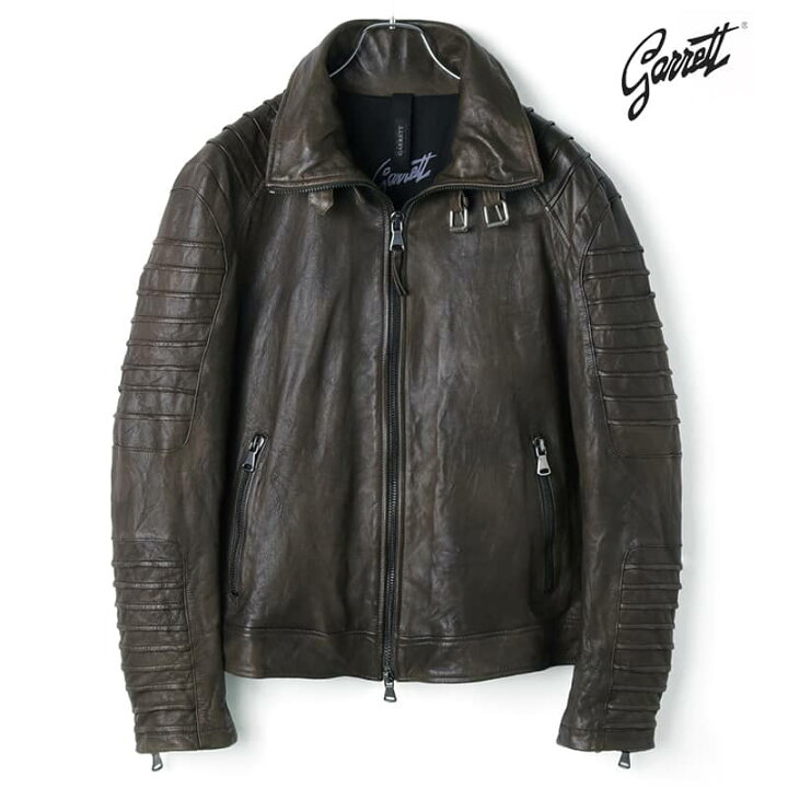 楽天市場】GARRETT / ギャレット｜ラムレザースタンドカラーライダース 