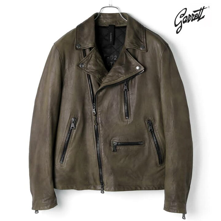 楽天市場】GARRETT / ギャレット｜中綿入りラムレザーダブルライダース  