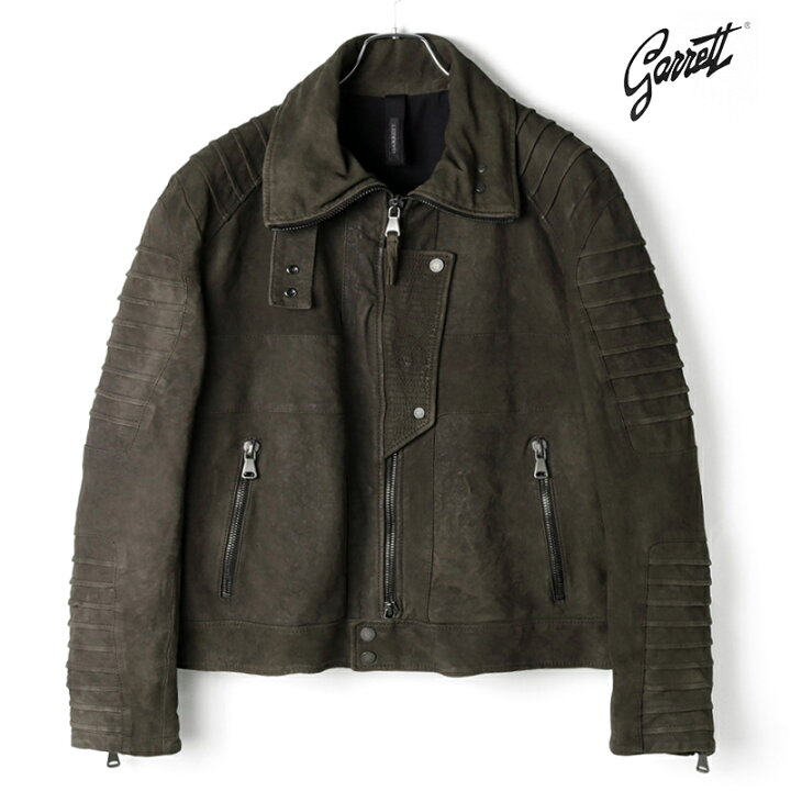 楽天市場】GARRETT / ギャレット｜中綿入りヌバックレザーライダース  
