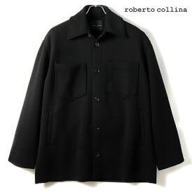 roberto collina / ロベルトコリーナ｜ウールミラノリブオーバーサイズジャケット(RM62005)｜（ブラック）｜ 秋冬 ロべコリ ウールミラノリブ カバーオール ニットジャケット リラックスフィット イタリア アウトレット