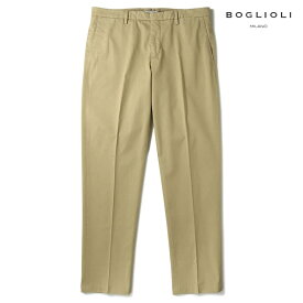 【60%OFF】BOGLIOLI / ボリオリ｜コットンストレッチツイルノープリーツパンツ｜（ベージュ）｜ 春夏 ボトムス スラックス チノパン メンズ イタリア アウトレット