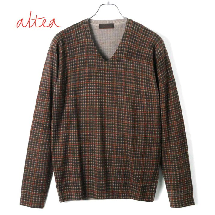楽天市場】altea / アルテア｜ウールハイゲージチェック柄プリントV 
