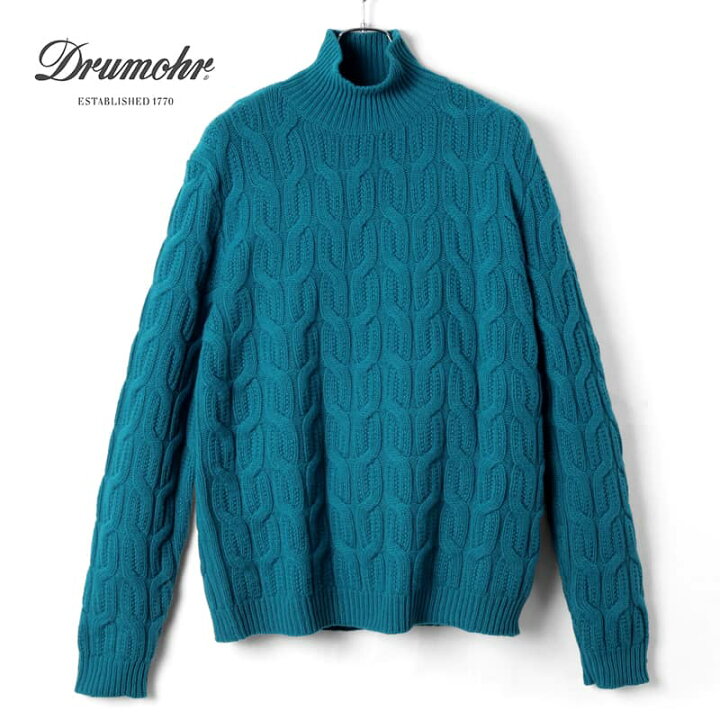 ドルモア ケーブルニット タートルネック サイズ48 楽天市場】Drumohr 