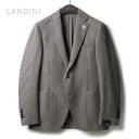 LARDINI / ラルディーニ｜ウールソフトツイード千鳥格子柄3Bジャケット(JY6000AE/ADVANCE)｜（オフホワイト×ダークグ…