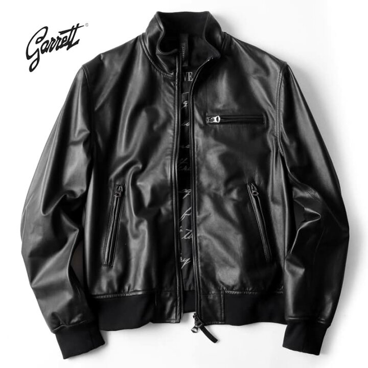 楽天市場】GARRETT / ギャレット｜ラムナッパレザースタンドカラー 