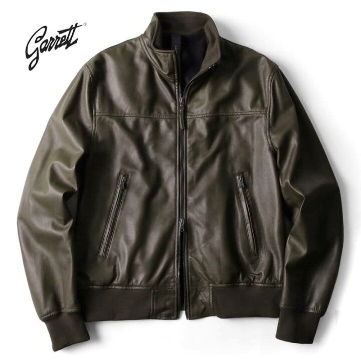 楽天市場】GARRETT / ギャレット｜ラムナッパレザースタンドカラー 