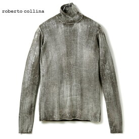 roberto collina / ロベルトコリーナ｜ウールメランジハイゲージタートルネックニット(RP72003)｜（メランジモカブラウン）｜ 秋冬 スーパーファインメリノウール メンズ イタリア アウトレット