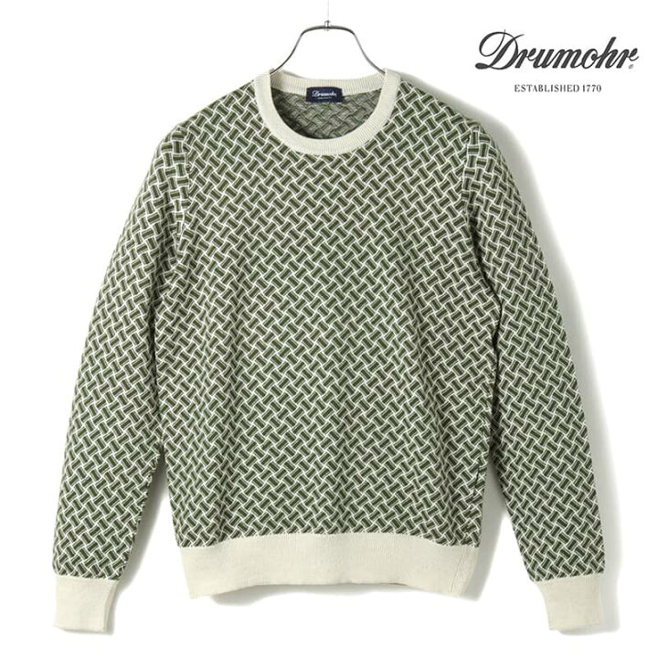 楽天市場】Drumohr / ドルモア｜コットンリネンビスコッティ柄 