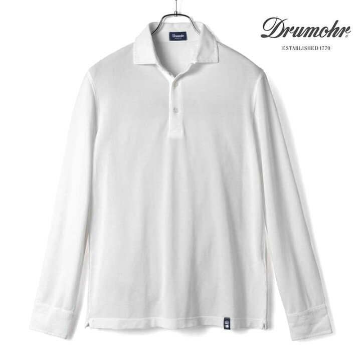 楽天市場】Drumohr / ドルモア｜ドライコットン鹿の子長袖ポロシャツ 
