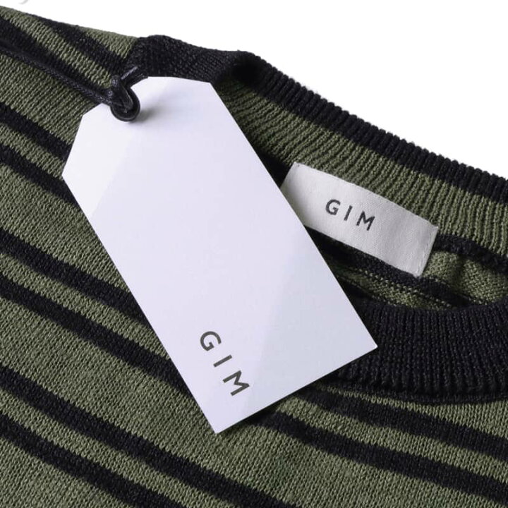 楽天市場】GIM / ジム｜オーガニックリネン12Gボーダー柄半袖クルー 